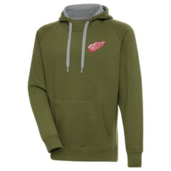 Detroit Red Wings Antigua Victory Pullover Hoodie - Olive | NHL near me