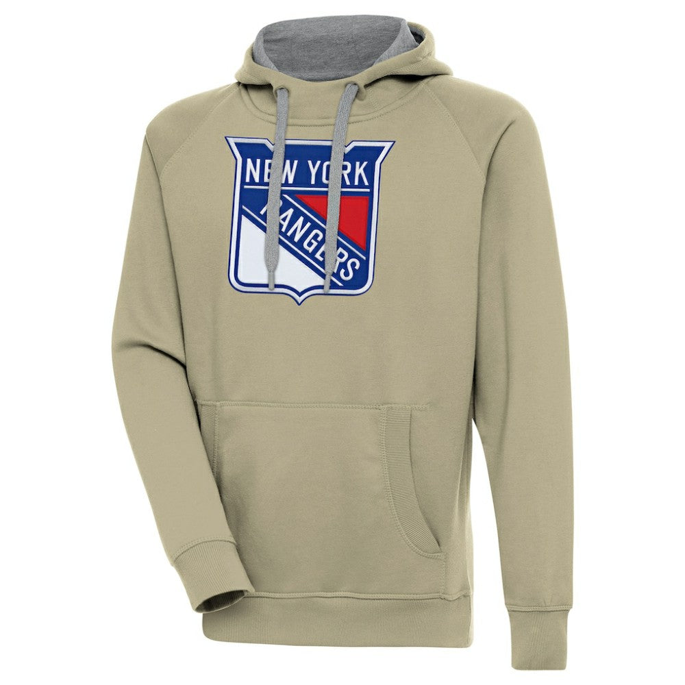 New York Rangers Antigua Victory Pullover Hoodie - Khaki | NHL discount