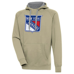 New York Rangers Antigua Victory Pullover Hoodie - Khaki | NHL discount