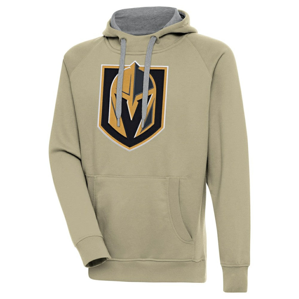 Vegas Golden Knights Antigua Victory Pullover Hoodie - Khaki | NHL Lifestyle