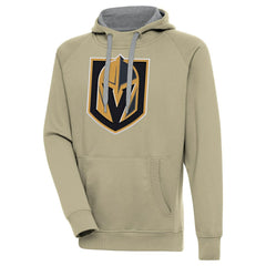 Vegas Golden Knights Antigua Victory Pullover Hoodie - Khaki | NHL Lifestyle