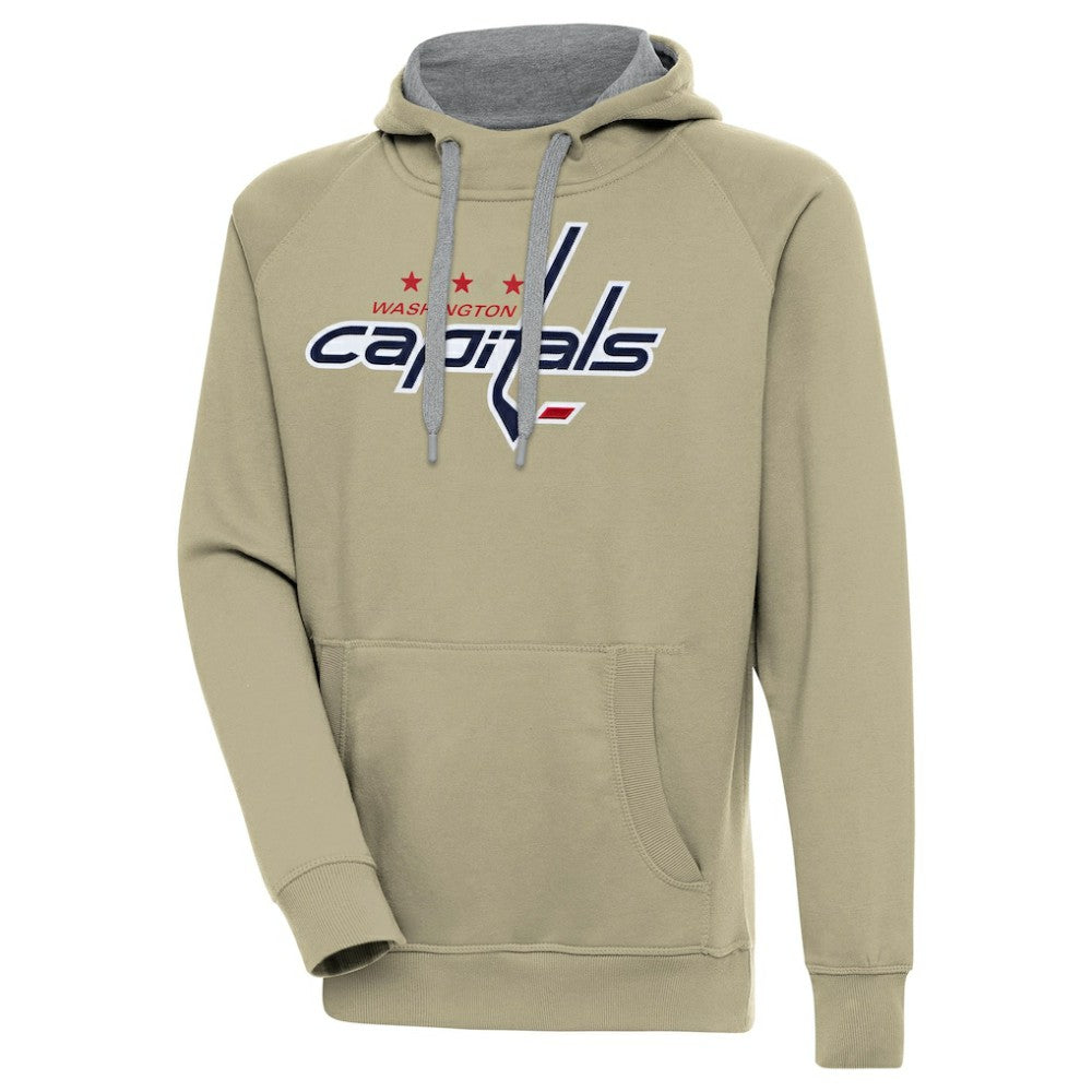 Washington Capitals Antigua Victory Pullover Hoodie - Khaki | NHL Clearance