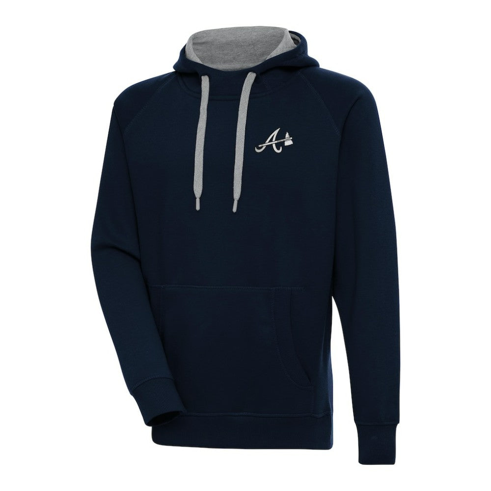 Atlanta Braves Antigua Metallic Victory Pullover Hoodie Online