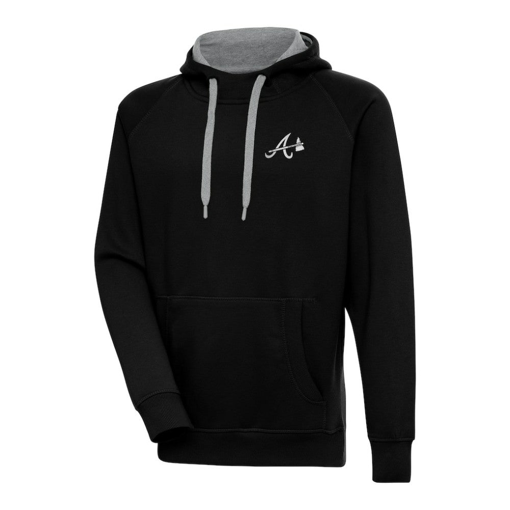Atlanta Braves Antigua Metallic Victory Pullover Hoodie for sale
