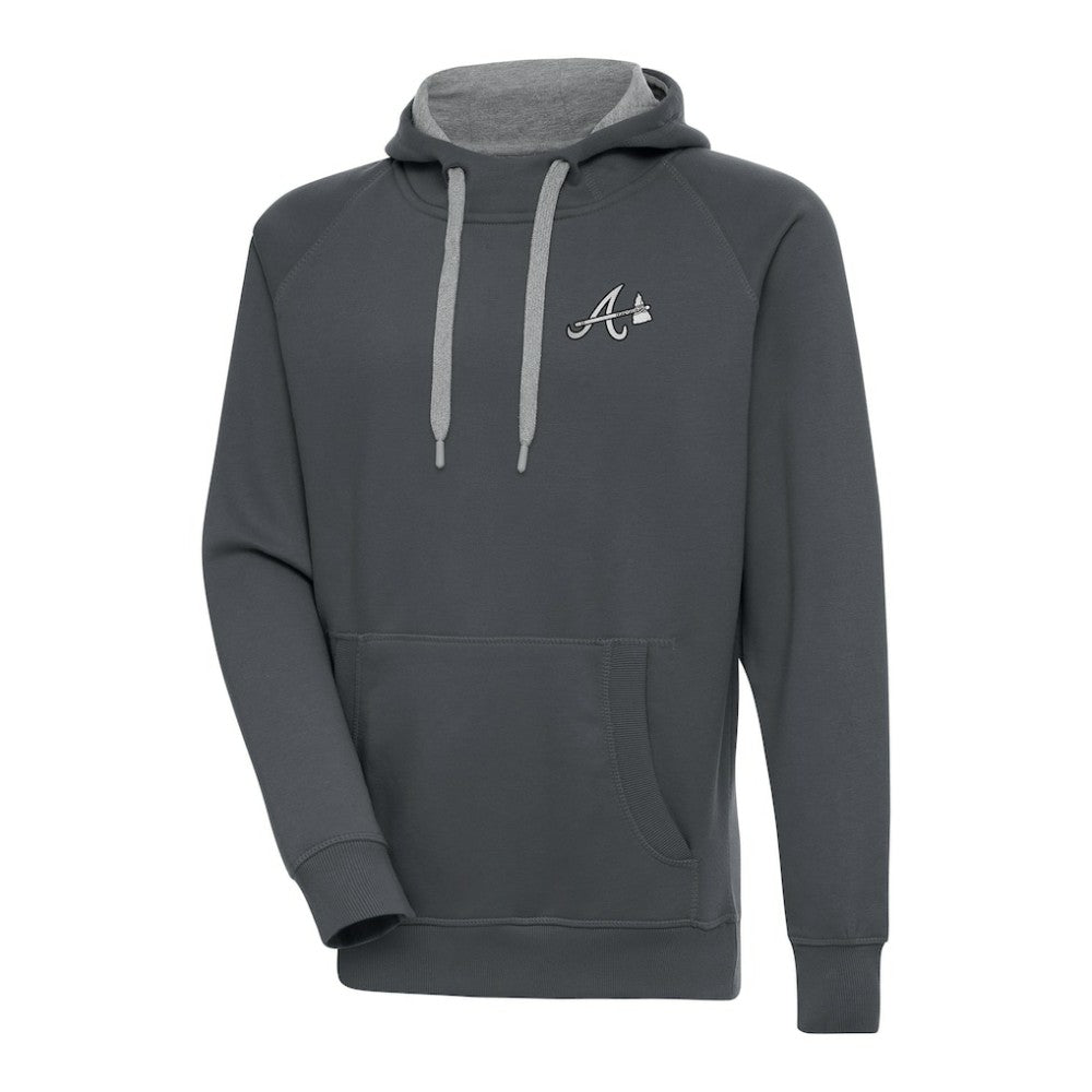 Atlanta Braves Antigua Metallic Victory Pullover Hoodie Discount