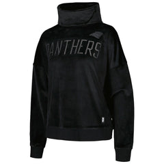 Carolina Panthers DKNY Sport Women's Deliliah Rhinestone Funnel Neck Pullover Sweatshirt - Black - NFL