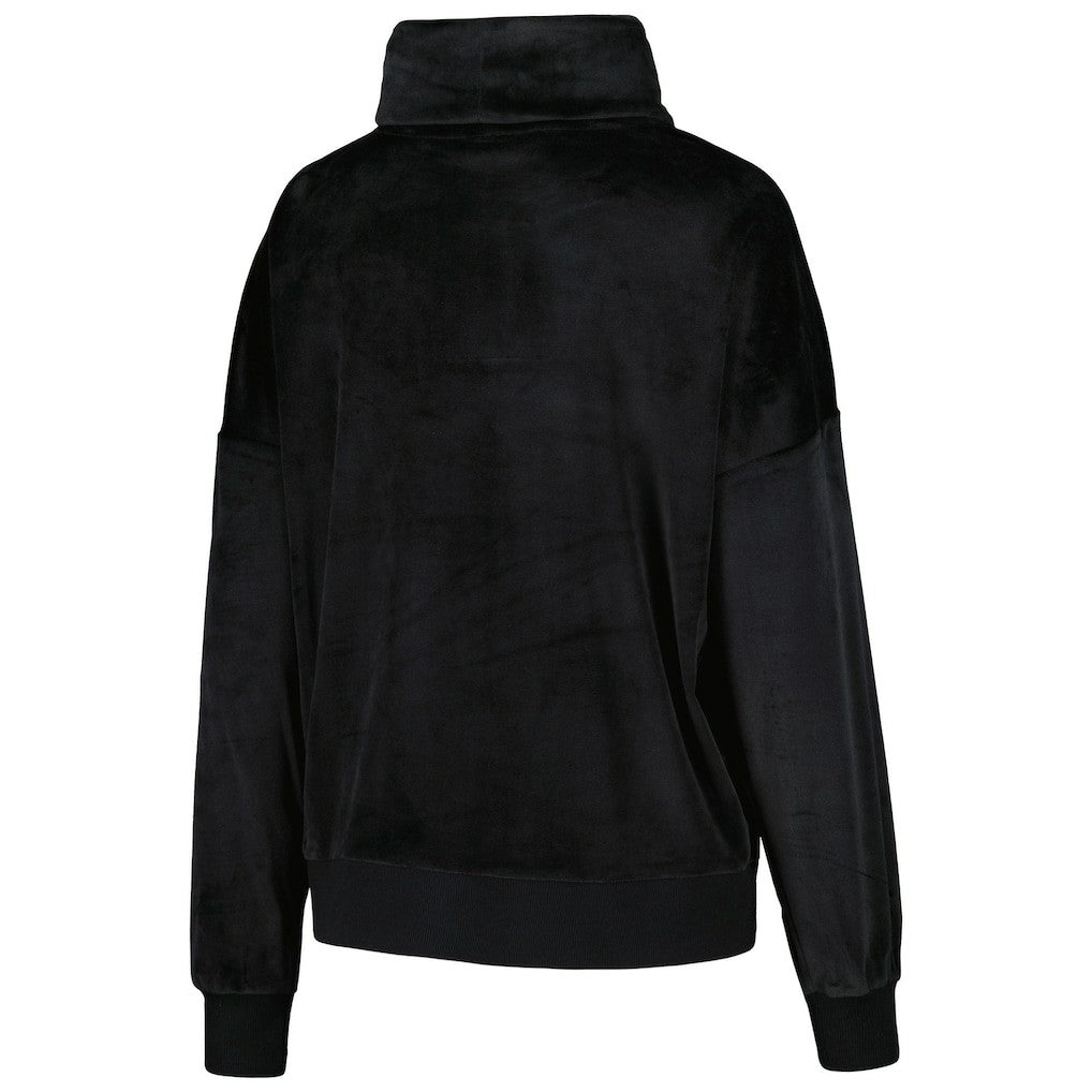 Carolina Panthers DKNY Sport Women's Deliliah Rhinestone Funnel Neck Pullover Sweatshirt - Black - NFL