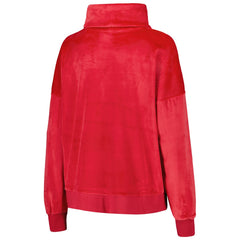 Tampa Bay Buccaneers DKNY Sport Women's Deliliah Rhinestone Funnel Neck Pullover Sweatshirt - Red - NFL