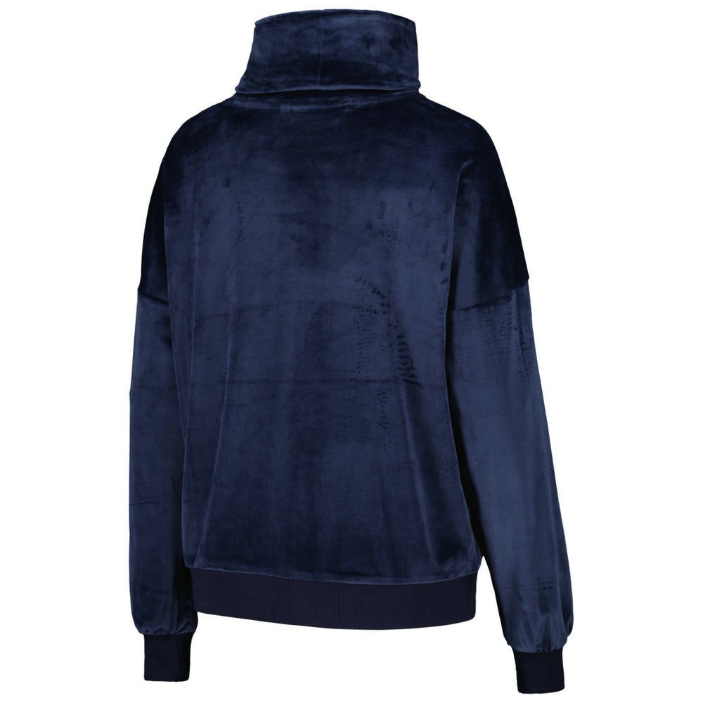 Tennessee Titans DKNY Sport Women's Deliliah Rhinestone Funnel Neck Pullover Sweatshirt - Navy - NFL