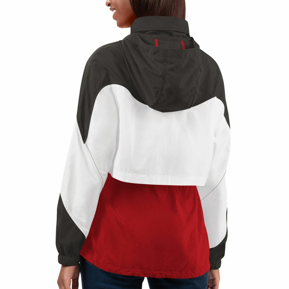Tampa Bay Buccaneers G-III 4Her by Carl Banks Women's Tie Breaker Lightweight Quarter-Zip Jacket - Red/Pewter - NFL
