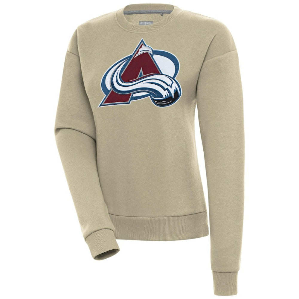Colorado Avalanche Antigua Women's Victory Pullover Sweatshirt - Khaki | NHL Clearance