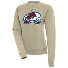 Colorado Avalanche Antigua Women's Victory Pullover Sweatshirt - Khaki | NHL Clearance