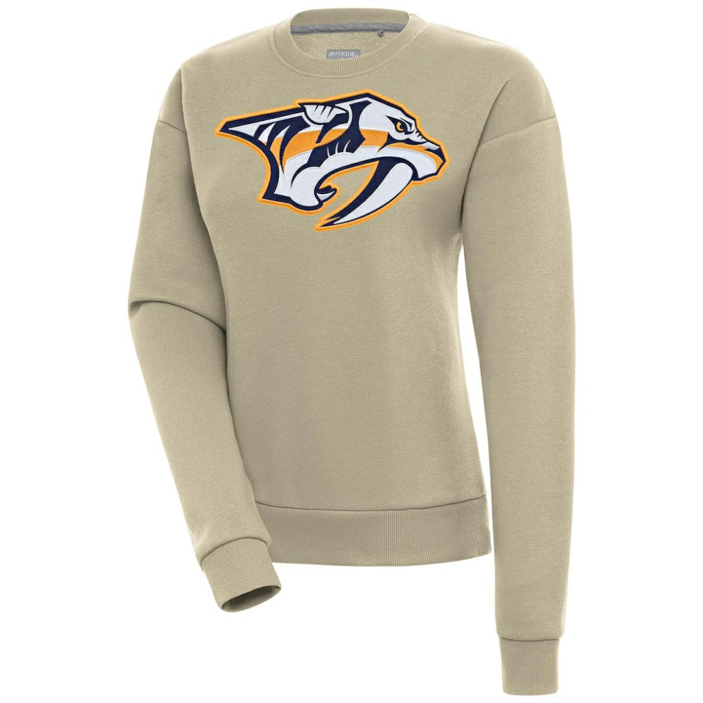 Nashville Predators Antigua Women's Victory Pullover Sweatshirt - Khaki | NHL sale