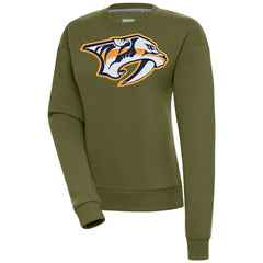 Nashville Predators Antigua Women's Victory Pullover Sweatshirt - Olive | NHL online