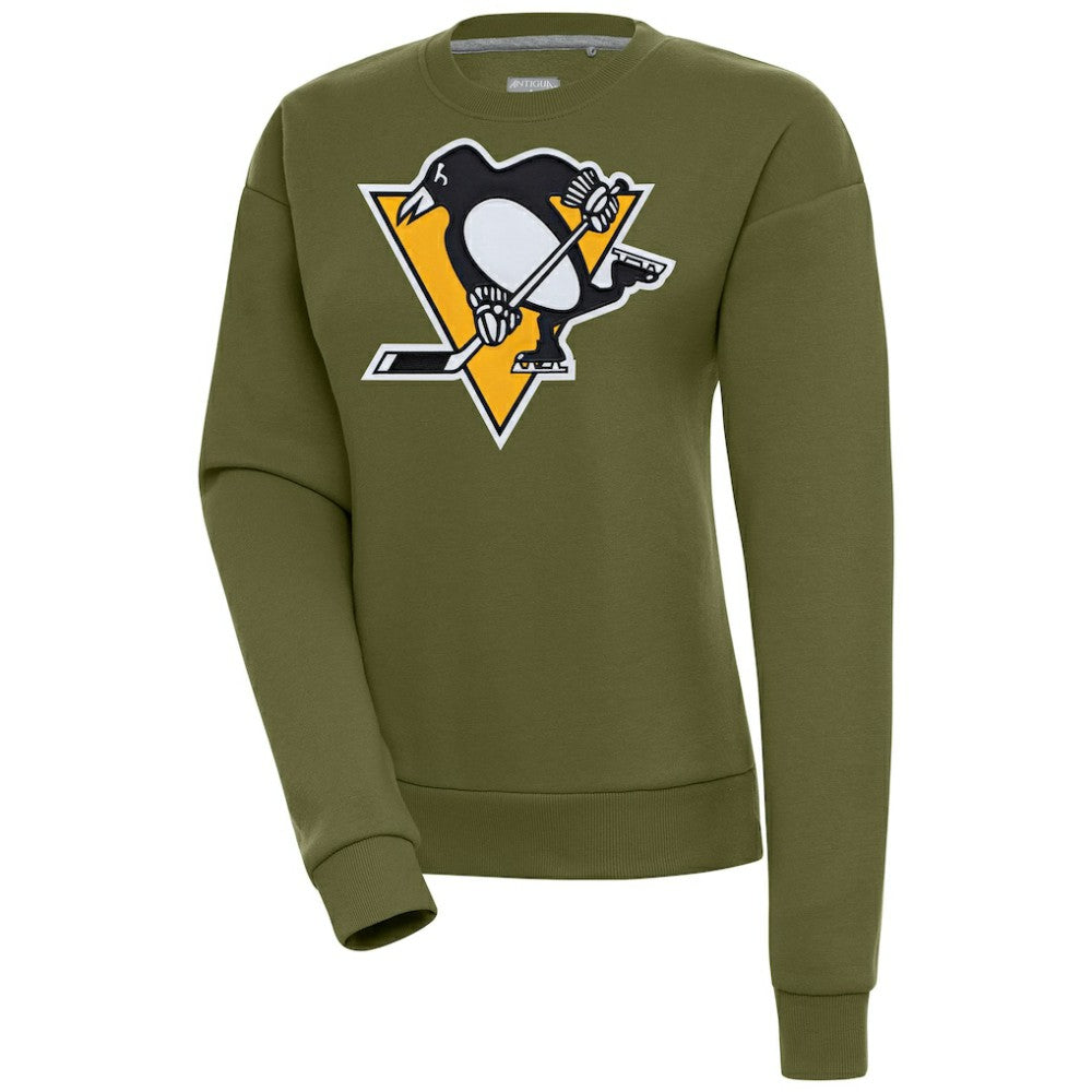 Pittsburgh Penguins Antigua Women's Victory Pullover Sweatshirt - Olive | NHL sale