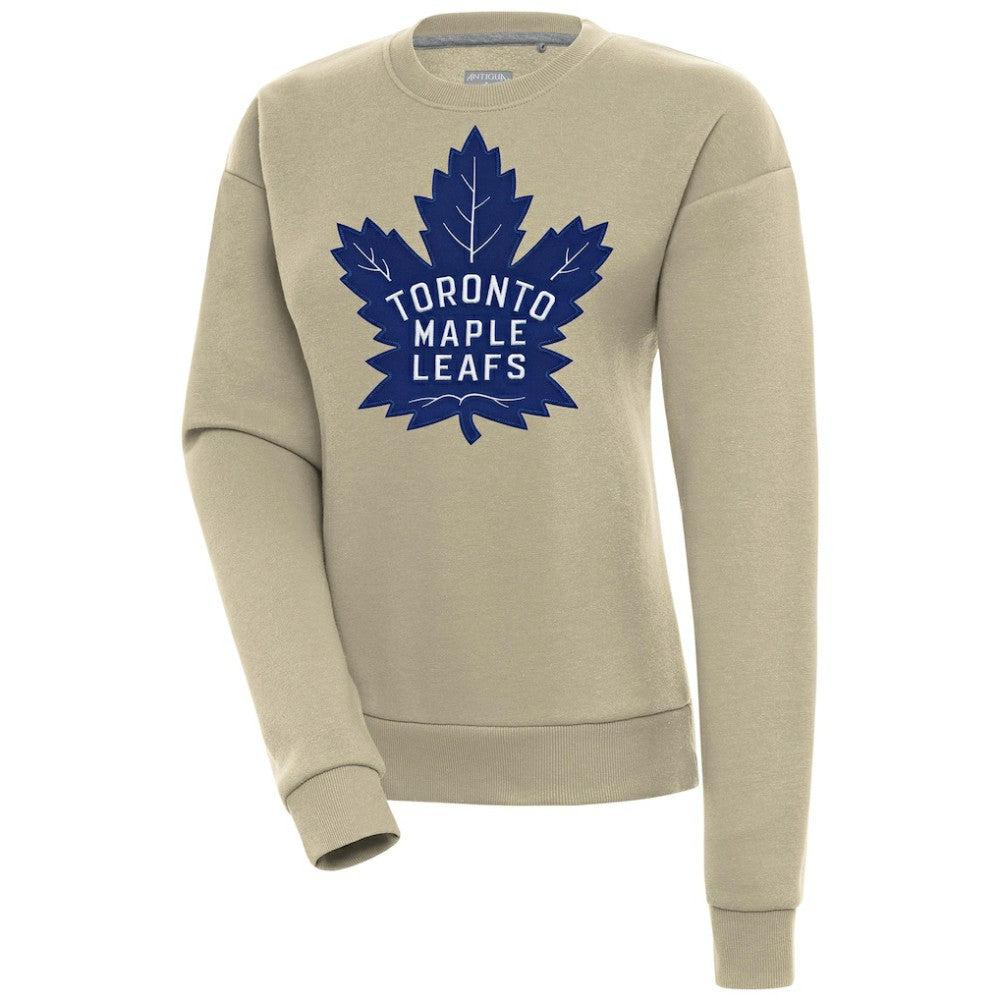 Toronto Maple Leafs Antigua Women's Victory Pullover Sweatshirt - Khaki | NHL near me