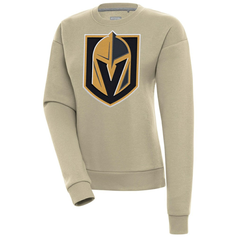 Vegas Golden Knights Antigua Women's Victory Pullover Sweatshirt - Khaki | NHL Lifestyle