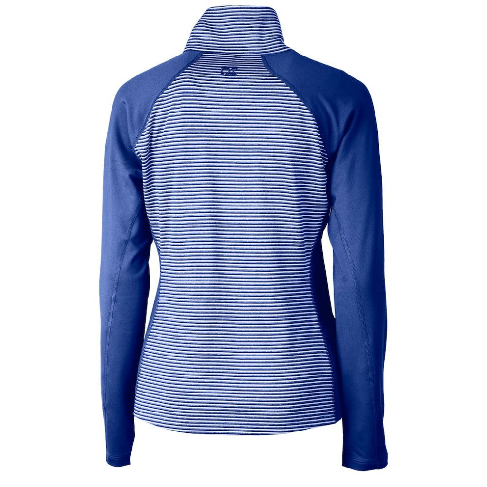 Chicago Cubs Cutter & Buck Women's DryTec Forge Tonal Stripe Half-Zip Top Online