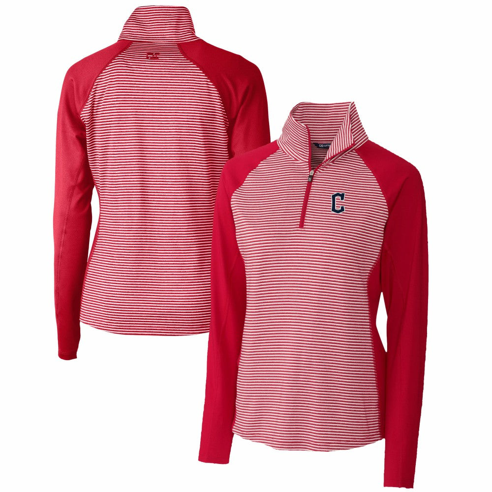 Cleveland Guardians Cutter & Buck Women's DryTec Forge Tonal Stripe Half-Zip Top Online