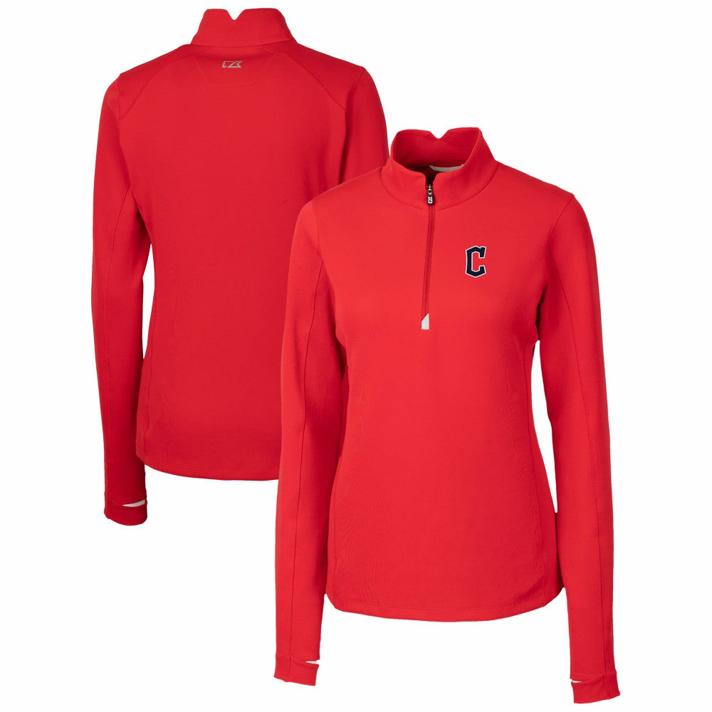 Cleveland Guardians Cutter & Buck Women's DryTec Traverse Stretch Quarter-Zip Pullover Top Discount