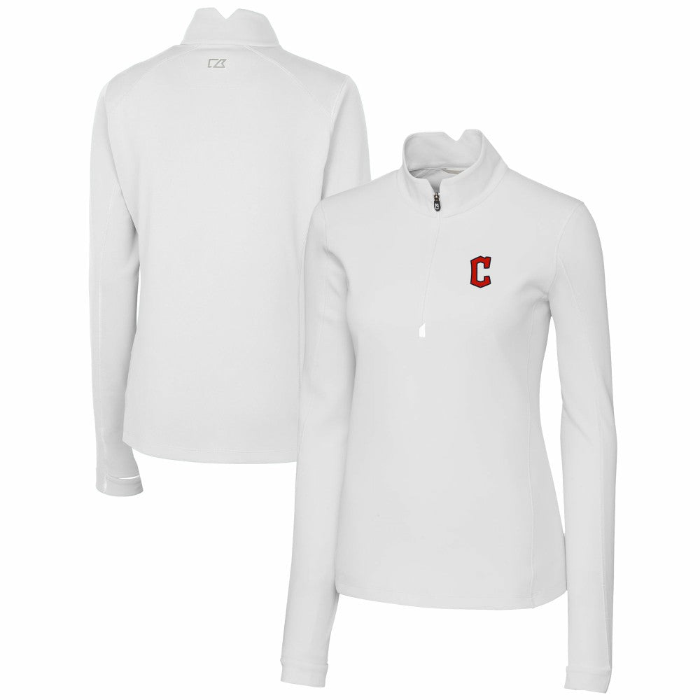 Cleveland Guardians Cutter & Buck Women's DryTec Traverse Stretch Quarter-Zip Pullover Top for sale