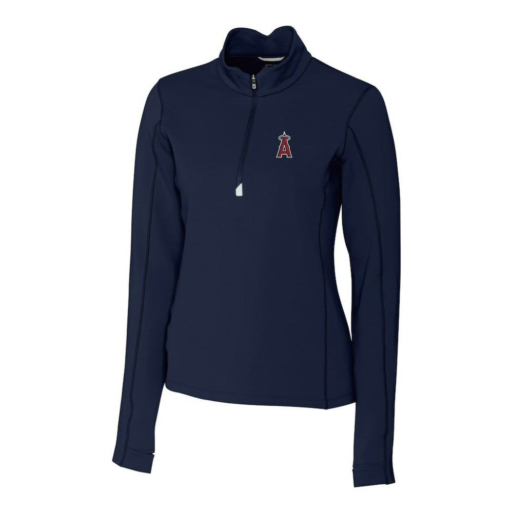 Los Angeles Angels Cutter & Buck Women's DryTec Traverse Stretch Quarter-Zip Pullover Top Online