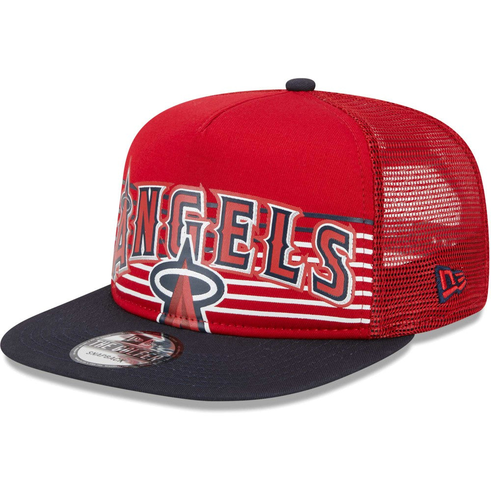 Los Angeles Angels New Era Speed Golfer Trucker Snapback Hat Outlet