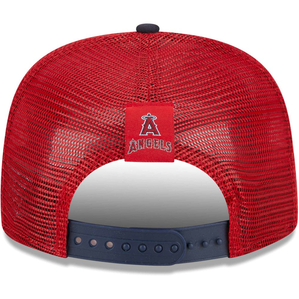 Los Angeles Angels New Era Speed Golfer Trucker Snapback Hat Outlet