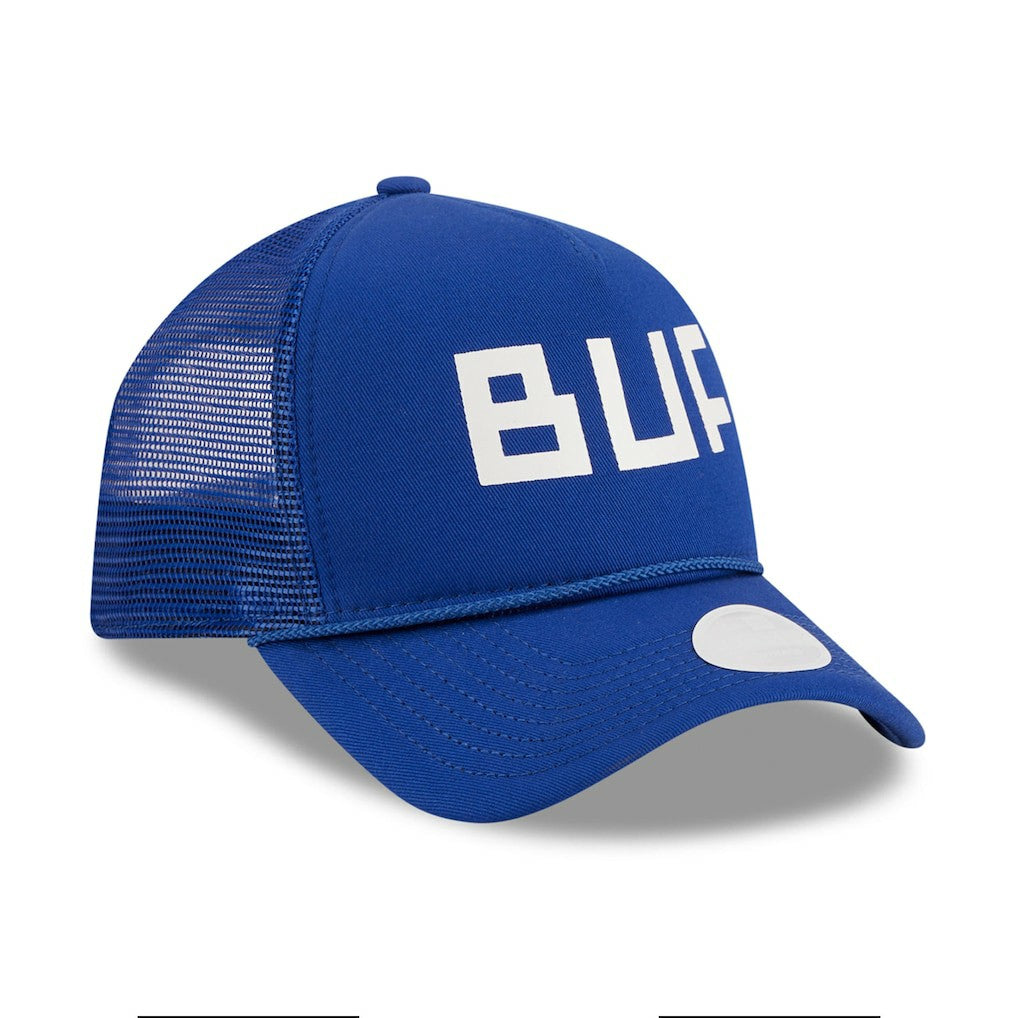 Buffalo Bills New Era Women's McGee Trucker 9FORTY Adjustable Hat - Royal - NFL