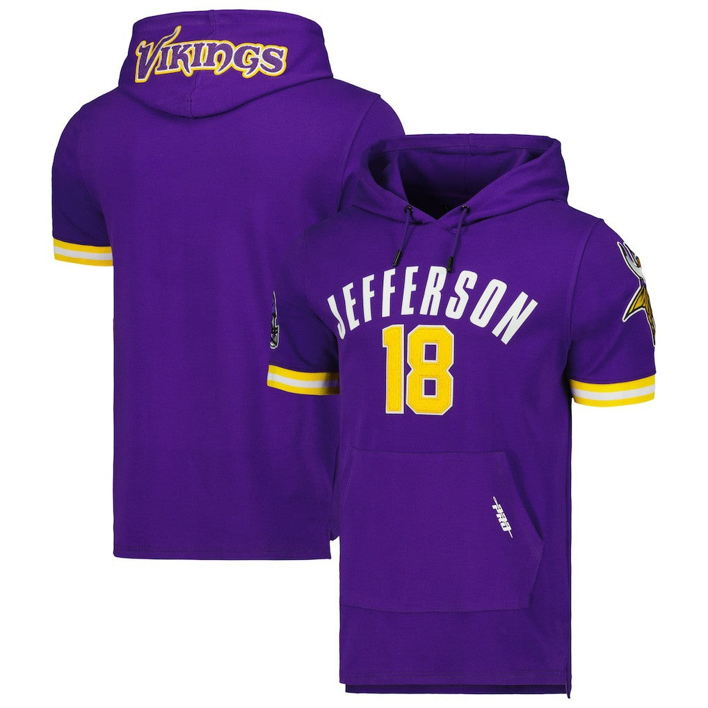 Justin Jefferson Minnesota Vikings Pro Standard Player Name & Number Hoodie T-Shirt - Purple - NFL
