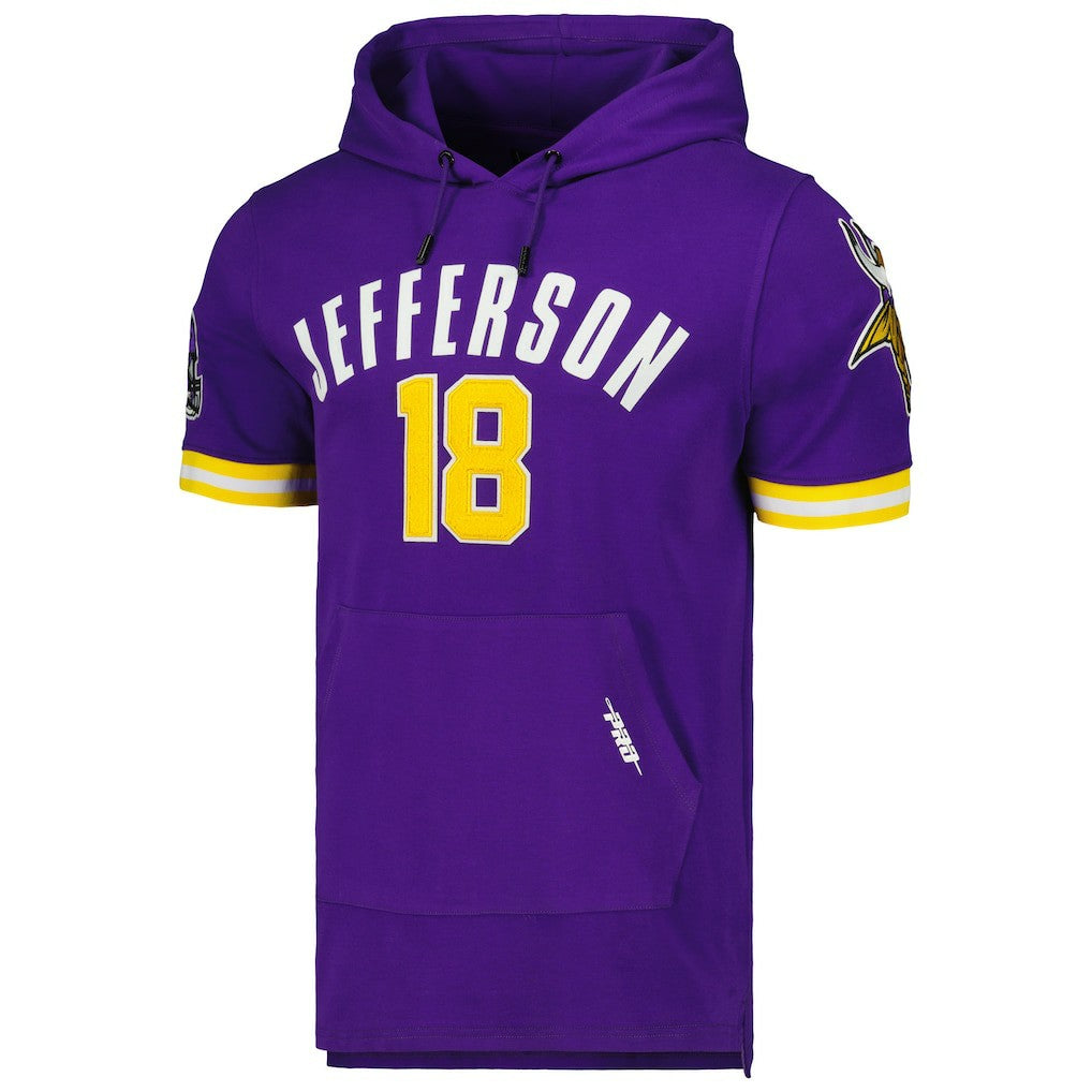Justin Jefferson Minnesota Vikings Pro Standard Player Name & Number Hoodie T-Shirt - Purple - NFL