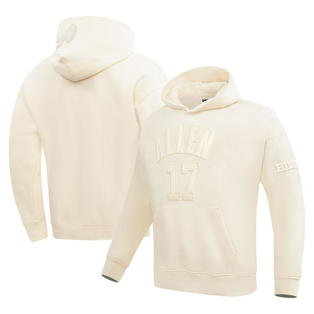 Josh Allen Buffalo Bills Pro Standard Player Name & Number Pullover Hoodie - Cream - NFL