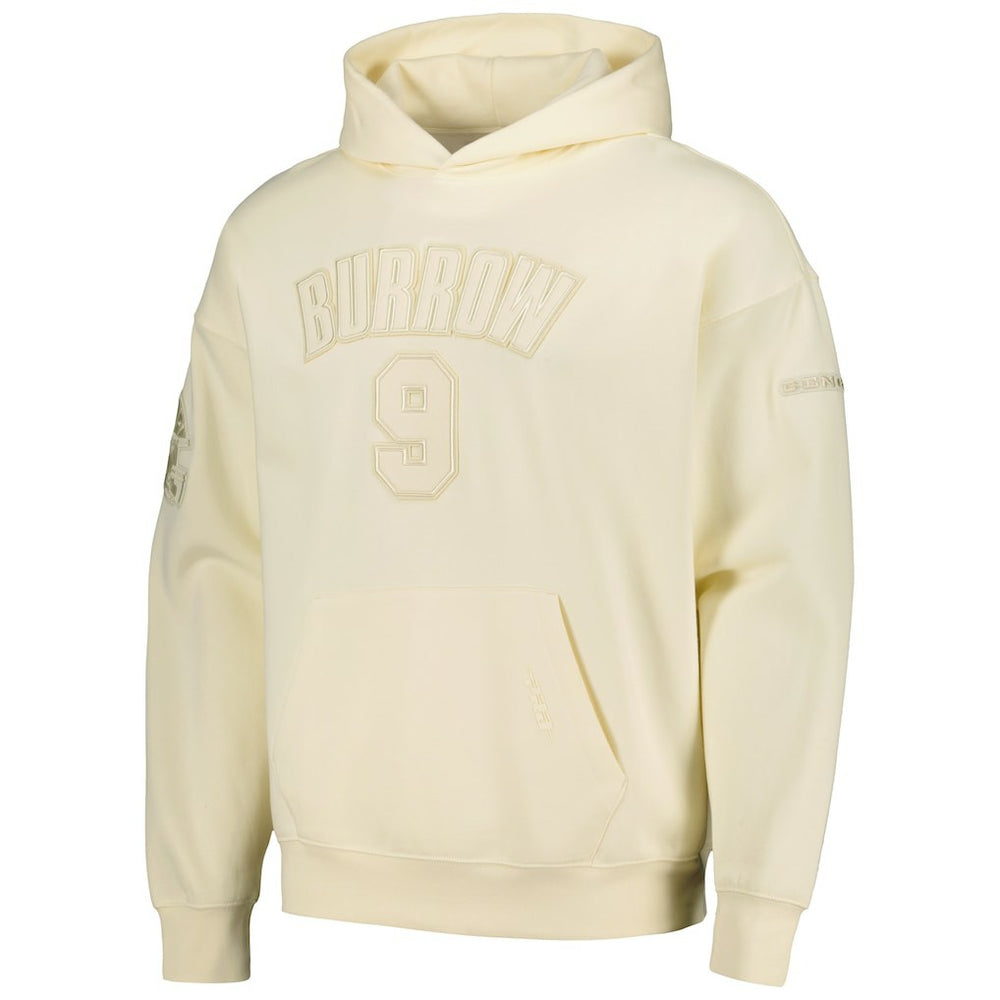Joe Burrow Cincinnati Bengals Pro Standard Player Name & Number Pullover Hoodie - Cream - NFL