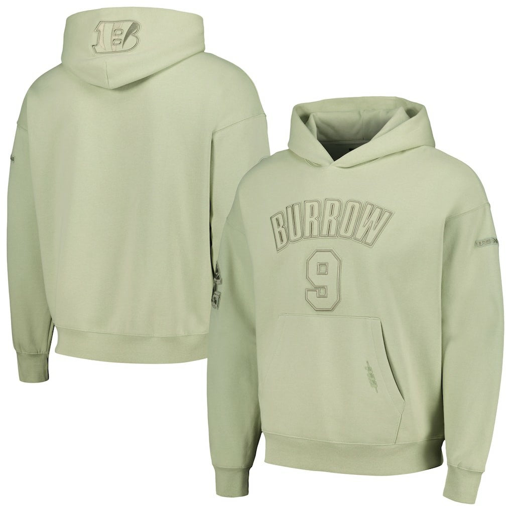 Joe Burrow Cincinnati Bengals Pro Standard Player Name & Number Pullover Hoodie - Light Green - NFL