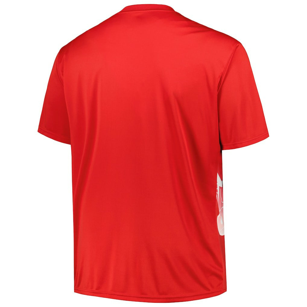 Chicago Bulls Big & Tall Sublimated T-Shirt Red