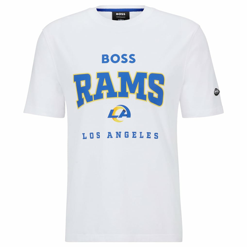 Los Angeles Rams BOSS X NFL Huddle T-Shirt - White - NFL