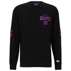 New York Giants BOSS X NFL Drive Crew Neck Pullover Sweatshirt - Black/Royal - NFL