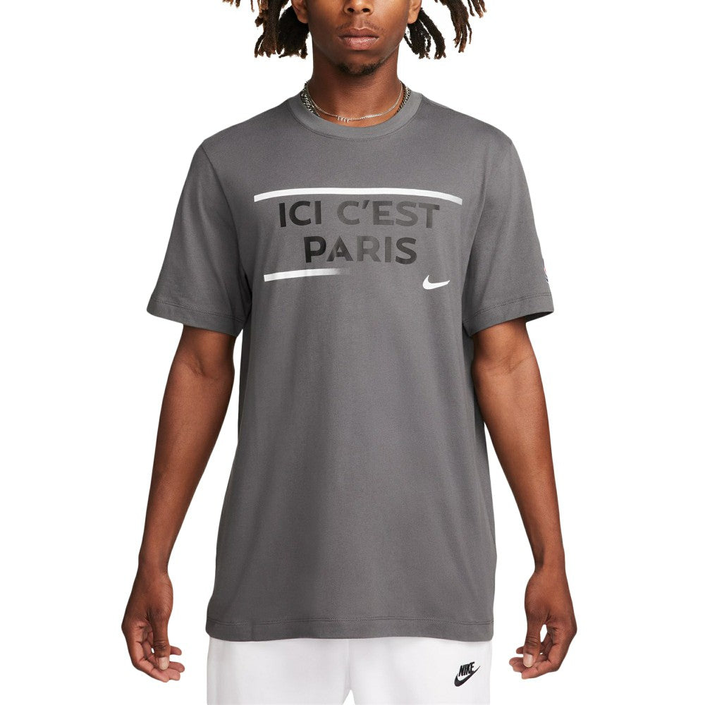 Nike - Paris Saint-Germain Verbiage T-Shirt - Gray