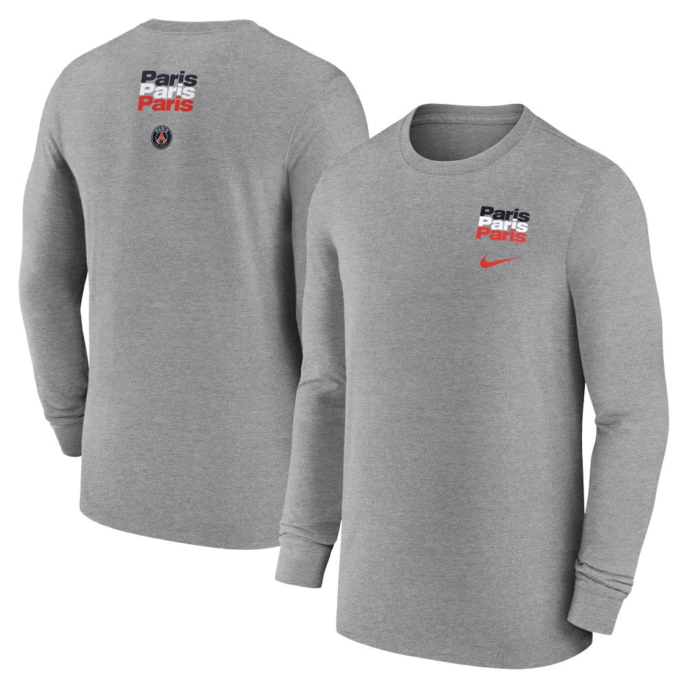 Nike - Paris Saint-Germain Legend Long Sleeve T-Shirt - Heather Gray