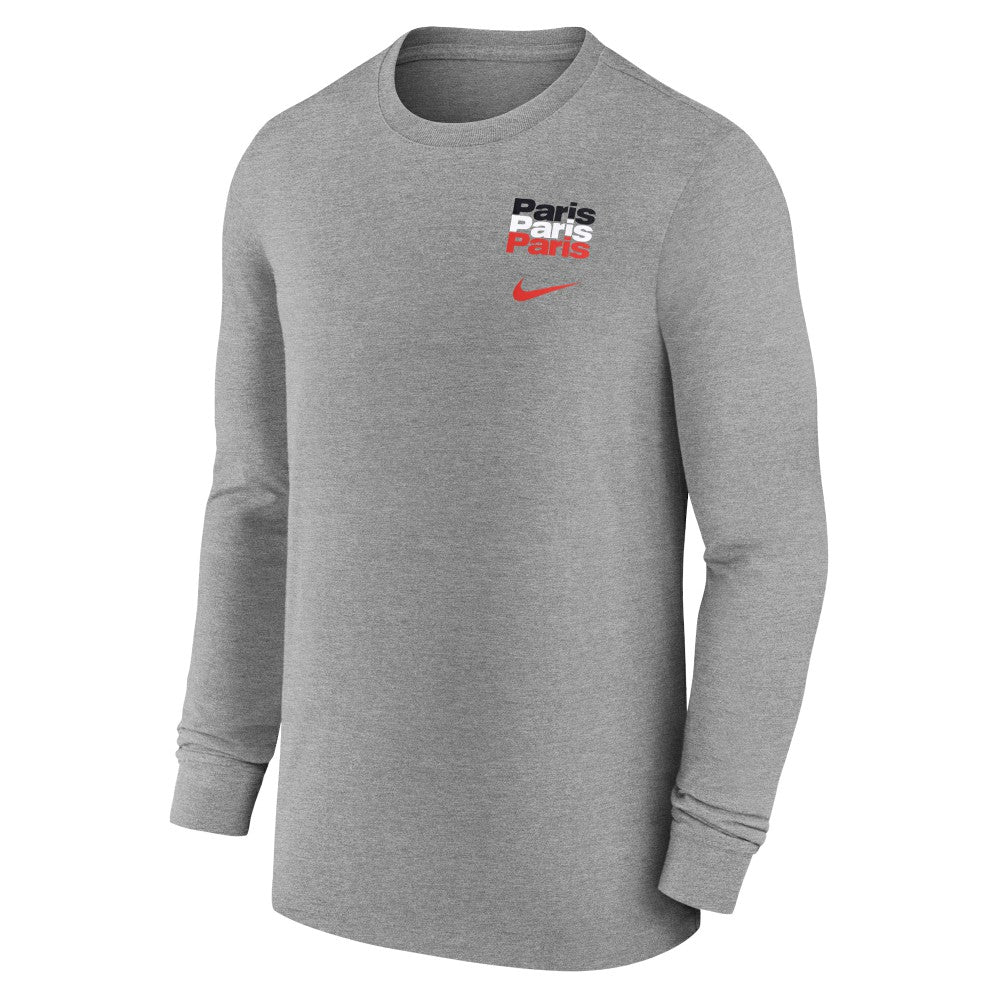Nike - Paris Saint-Germain Legend Long Sleeve T-Shirt - Heather Gray