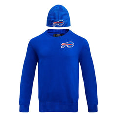 Buffalo Bills Pro Standard Crewneck Pullover Sweater & Cuffed Knit Hat Box Gift Set - Royal - NFL
