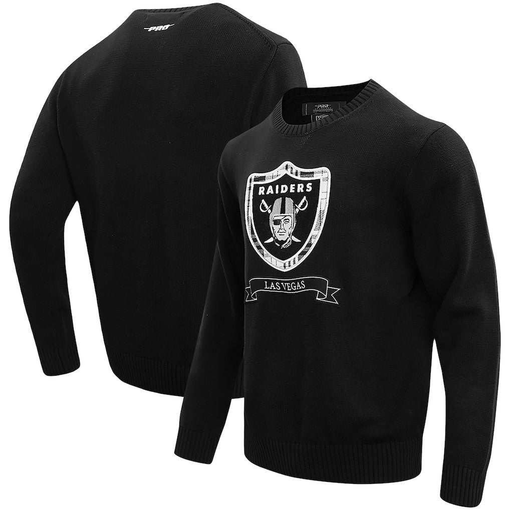 Las Vegas Raiders Pro Standard Prep Knit Sweater - Black - NFL