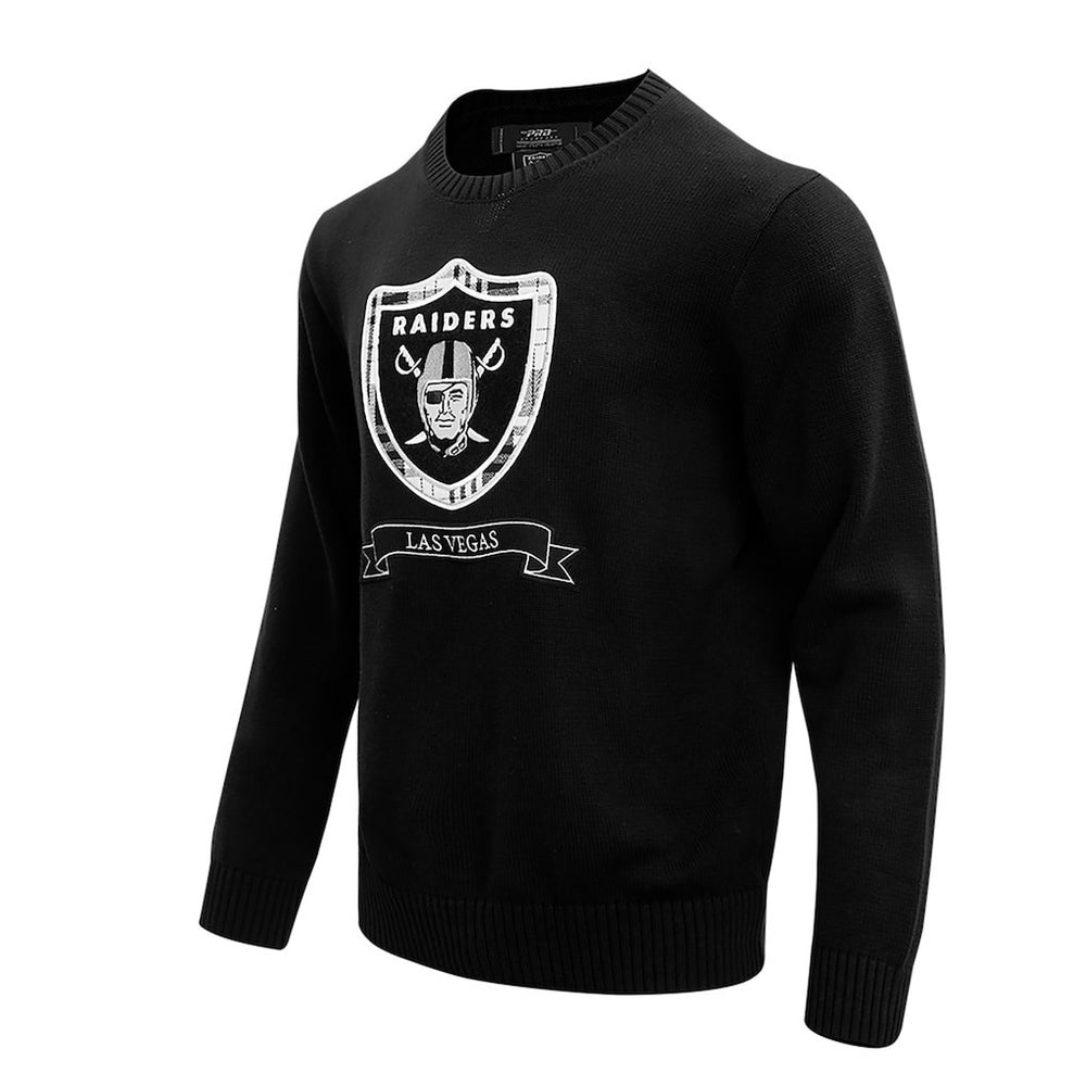 Las Vegas Raiders Pro Standard Prep Knit Sweater - Black - NFL
