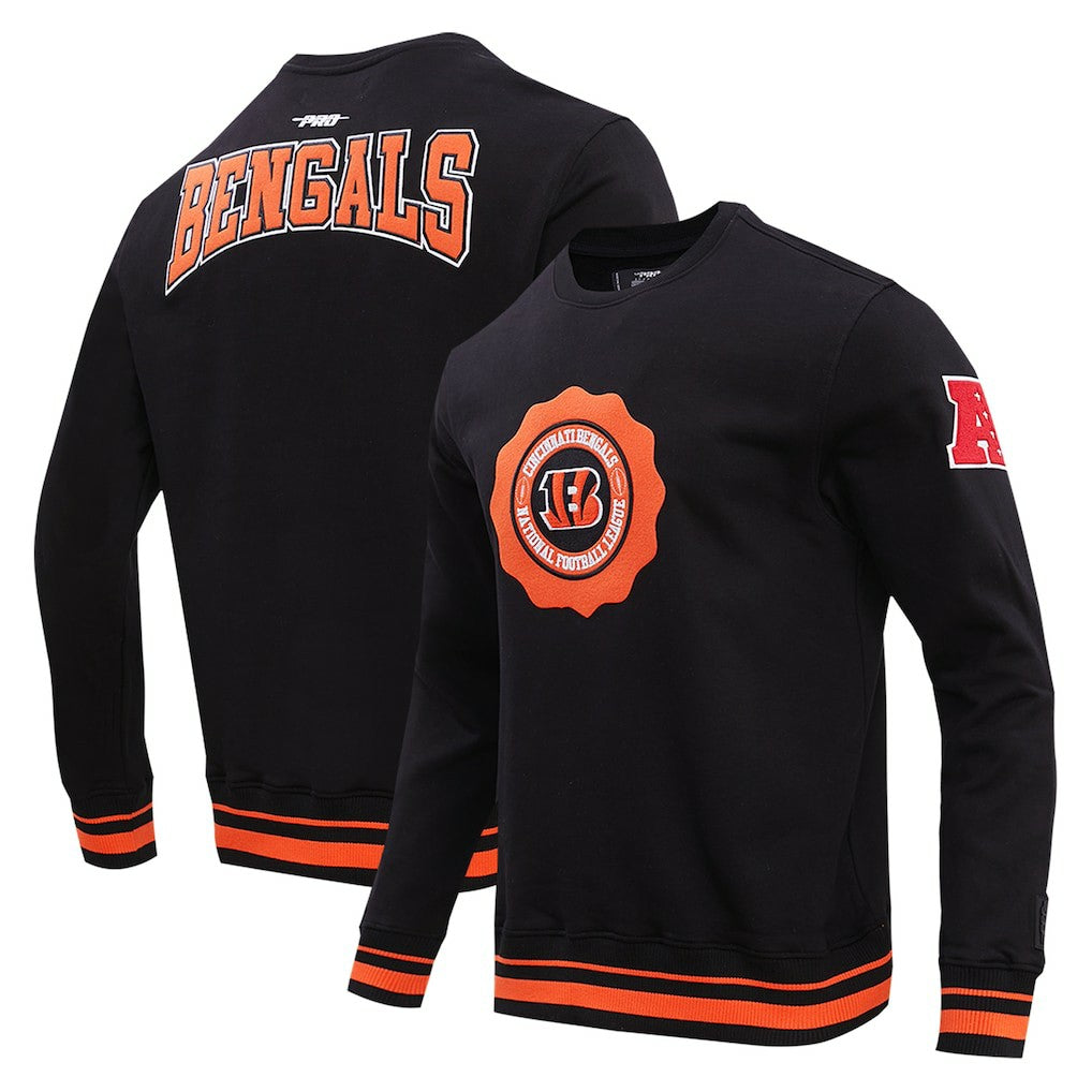 Cincinnati Bengals Pro Standard Crest Emblem Pullover Sweatshirt - Black - NFL