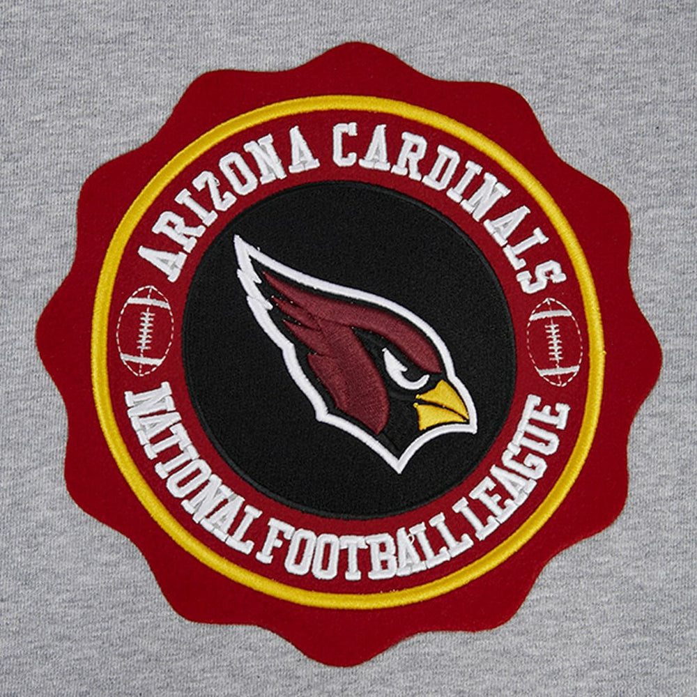 Arizona Cardinals Pro Standard Crest Emblem Pullover Sweatshirt - Heather Gray - NFL
