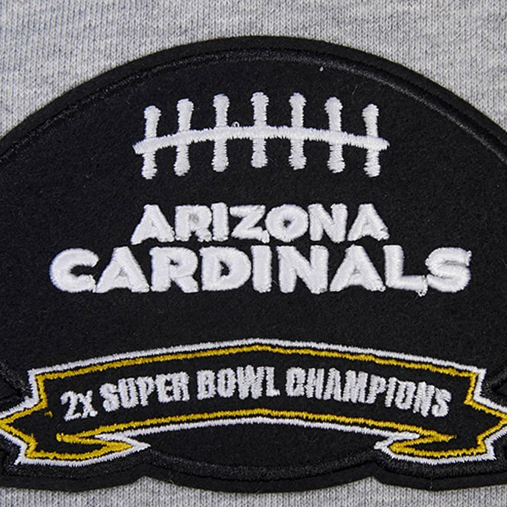 Arizona Cardinals Pro Standard Crest Emblem Pullover Sweatshirt - Heather Gray - NFL
