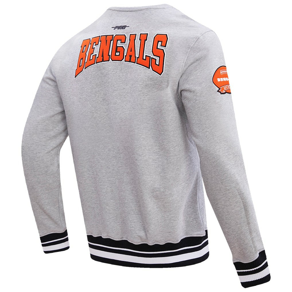 Cincinnati Bengals Pro Standard Crest Emblem Pullover Sweatshirt - Heather Gray - NFL