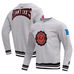 Tampa Bay Buccaneers Pro Standard Crest Emblem Pullover Sweatshirt - Heather Gray - NFL