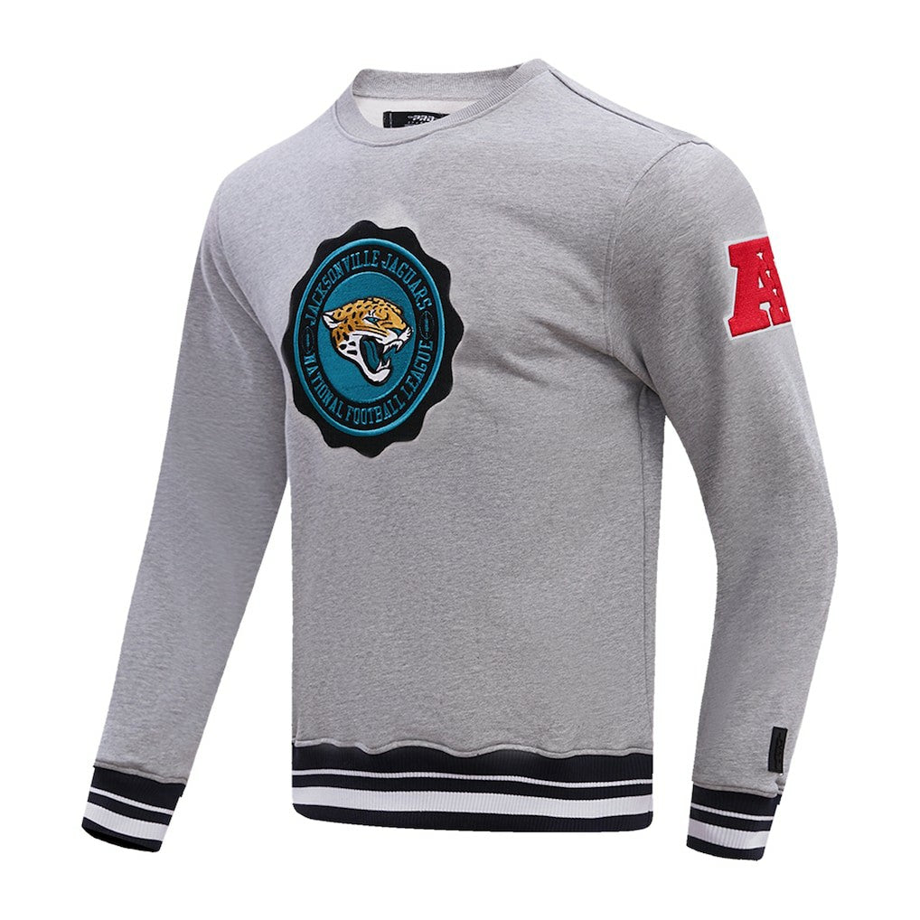 Jacksonville Jaguars Pro Standard Crest Emblem Pullover Sweatshirt - Heather Gray - NFL