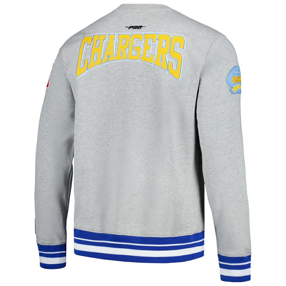 Los Angeles Chargers Pro Standard Crest Emblem Pullover Sweatshirt - Heather Gray - NFL